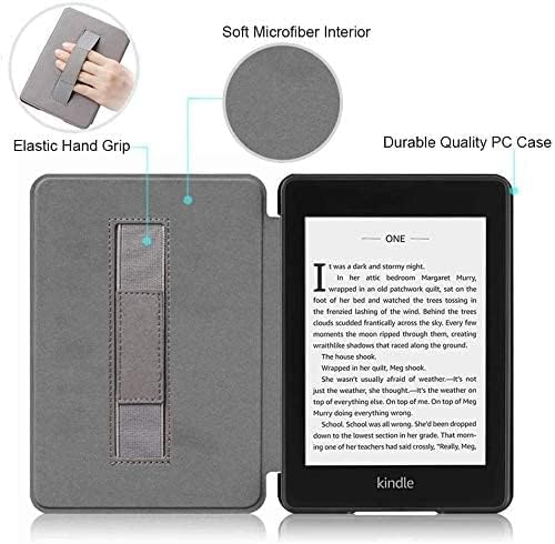Caso para o Kindle Paperwhite, com pulseira e capa protetora de protetora PU com peso de caneta com despertar/sono