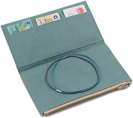 Dwpetzo Canvas Zipper Pocket para viajantes notebook com 2 faixas elásticas, 1 carteira de inserção de bolsa recarga
