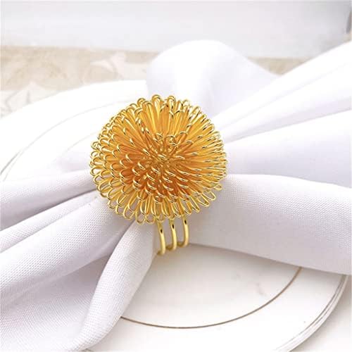 Metal Blossom Flower Napkin Rings Sliver Gold Gold Nabines para decoração de mesa de festas de casamento (cor: B, tamanho