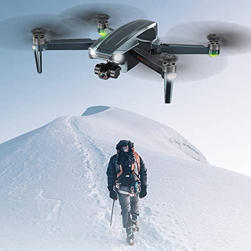 Drone sem escova de GPS adulto Afeboo com câmera 4K, quadcopter dobrável RC com retorno automático, siga -me, motor sem escova,