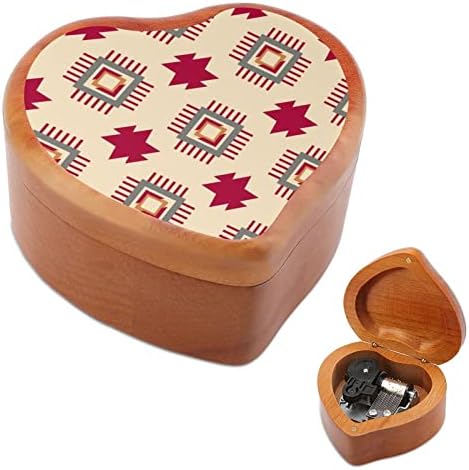Caixa de música de madeira nativa americana nativa americana