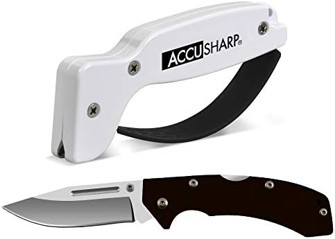 Faca dobrável de Accusharp e conjunto de apontadores - Faca de bolso dobrável de bloqueio e faca de bolso Pacote de combinação - Faca de caça em aço inoxidável para uso ao ar livre, caça, pesca e acampamento - preto