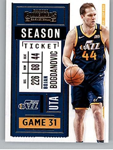 2020-21 Panini Concenders Ticket #2 Bojan Bogdanovic Utah Jazz NBA Basketball Trading Card