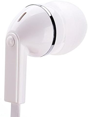 Fone de ouvido de fone de ouvido mono W MIC Compatível com LG K92 5G Telefone - Earbud com fio 3,5 mm de fone de ouvido único Microfone livre branco