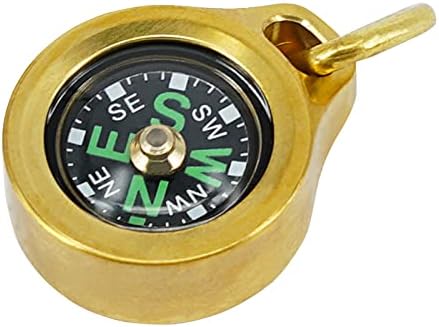 Mecarmy CMP Titanium/Brass Grade Compass, Compússica de sobrevivência em forma de lágrima, bússola de caminhada à prova d'água,