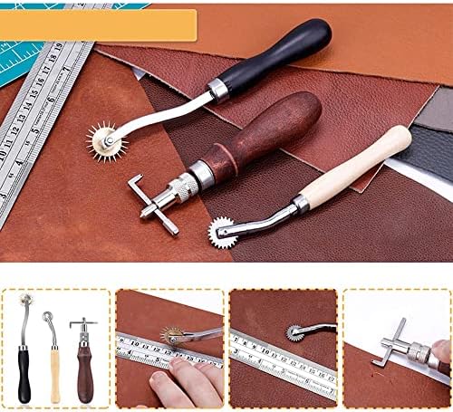 Ferramentas de costura de couro kit de ferramentas de couro básico kit de ferramentas de artesanato de couro de costura 44 estilos ferramentas de couro costura de esqui diy cortador - esqui -