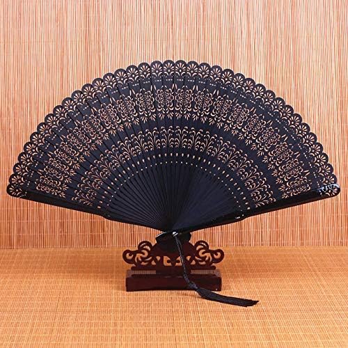 Ventilador dobrável do lyzgf, ventilador de mão dobrando o ventilador de handheld vintage dragonfly pequeno ventilador dobrável com molduras de bambu fã de dobragem para cosplay de dança de casamento, n