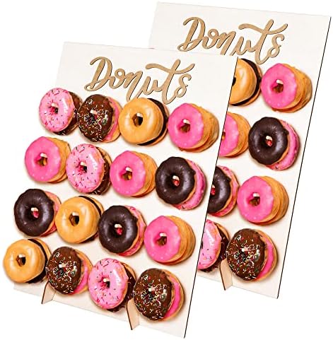Starpack Premium Donut Wall Stand - Reutilizável 32 Donut Stand for Party - Um titular de rosquinha para Donut Grow