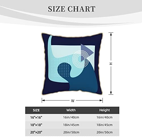 Myshe pacote de 2 veludo único marinho azul geométrico abstrato abstrato decorativo travesseiro quadrado capa de sofá
