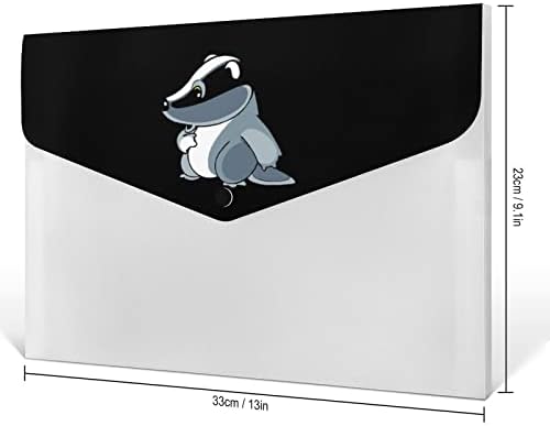 Pastas de Arquivo de Acordeão Expandível de Badger de Cartoon