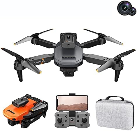 Drone Afeboo com câmera dupla - HD FPV Drone dobrável, prevenção de obstáculos em 360 °, com estojo de transporte,
