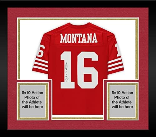 Joe Montana São Francisco 49ers autografou Mitchell e Ness Red Reluplica Jersey - Jerseys da NFL autografada