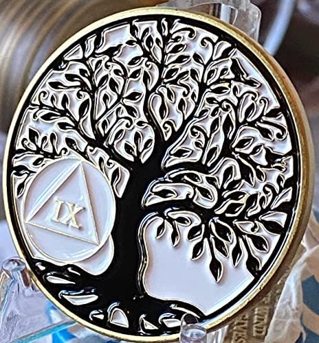 Recoverychip 9 anos AA Medallion Tree of Life Serenity Oração Medallion Coin