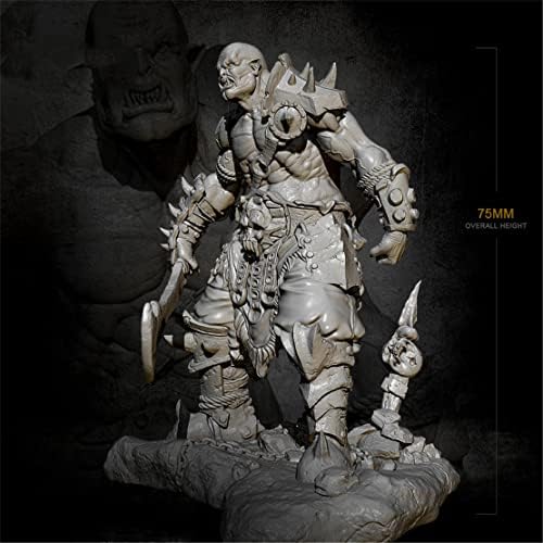 Goodmoel 75mm 1/24 Fantasy Hell Demon Warrior Resin Soldier Kit Figura/Kit em miniatura sem montagem e sem pintura/AS-3659