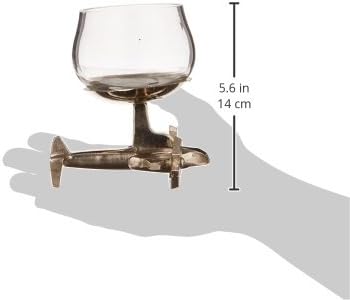 Godinger Silver Art Airplane Base Shot Glass 3.50lx3.00wx3.50h