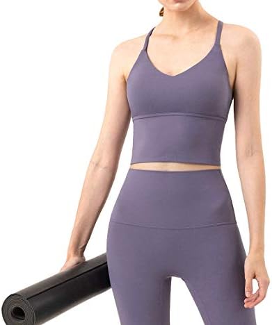 Women Racerback Sports Bras Camisole High Impact Workout Gym Activewear Yoga Top Top