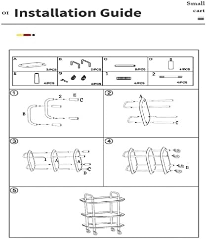 Trexd 3 camadas de estilo nórdico carrinho móvel de luxo simples de cozinha de cozinha rack de armazenamento