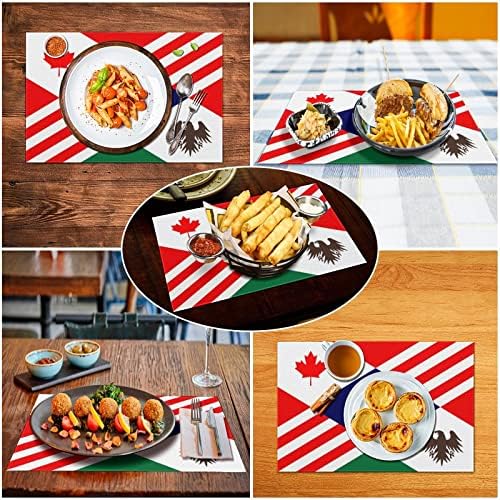 Table de bandeira mexicana do Canadá americano tapetes de mesa laváveis ​​Placemats Tonela de mesa Pad para mesa de jantar