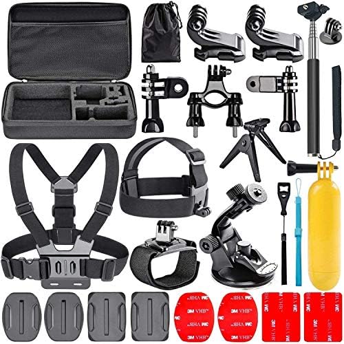 Navitech 18-in-1 Action Camera Accessories Combo Kit com EVA Case-Compatível com a câmera de ação Denver ACV-8305W