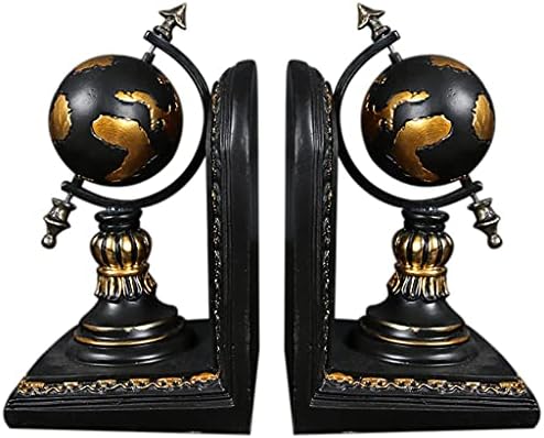 TJLSS Globe Bookend Resin Figurines Retro Globe Book Stand Modelo Ornamentos miniaturos Decoração de artesanato criativo