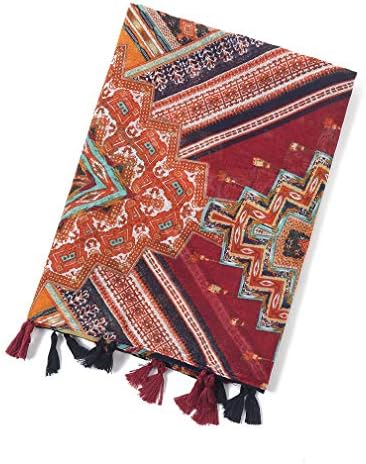 Lenço de yeieeo boho para mulheres lenço floral de lenço de outono de outono de outono xale de martelo
