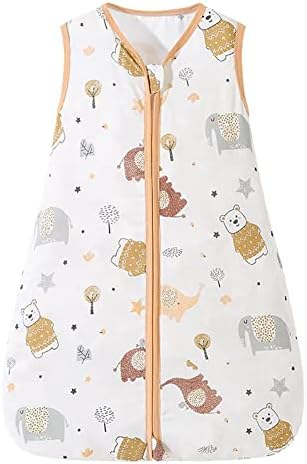 XIFAMNIY TOG 2.5 Baby recém-nascido sem mangas do sono saco de algodão vestível Saco de swaddle para inverno 0-24M