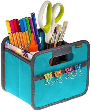 Mini dobrável meori A100100, 1,8 litro / .5 galões, azul azul para organizar cosméticos, eletrônicos, material de escritório