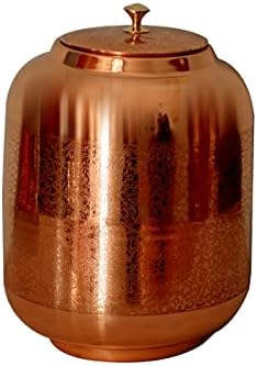 Recipiente de cobre de 14 litros, panela de cobre, tanque de cobre, dispensador de água de cobre, matka de cobre