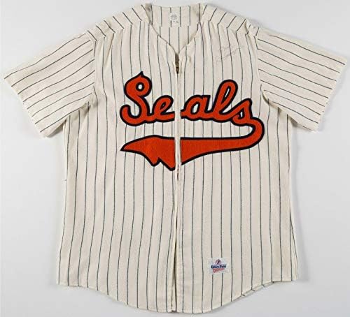 Extraordinário Joe DiMaggio assinou a camisa de estreante San Francisco Seals com SGC COA - Jerseys MLB autografadas