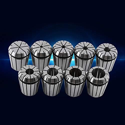 9PCS Spring Collet Set ER32 Collet Chuck 65mn Aço da ferramenta de aço para a máquina de gravação CNC e torno de moagem com alcance