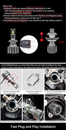 Bulbos de farol de LED infilitares CANBUS ERRO DE ERRO 110W 26000LM 6000K CURCH CURCH CURCHOVA CURPO DE CARECTADO ALTO BAIXO BAIXO