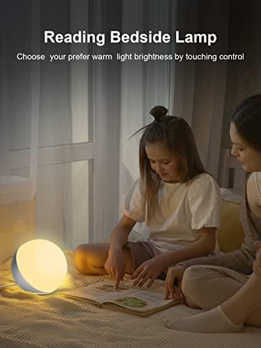 Lâmpada de cabeceira para a cabeceira para a sala de estar, lâmpada de mesa para o quarto, lâmpada de toque LED para suporte noturno