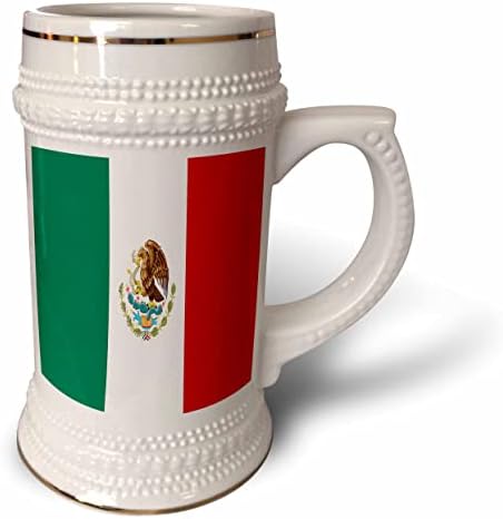 3drose bandeira tradicional do México - 22oz de caneca