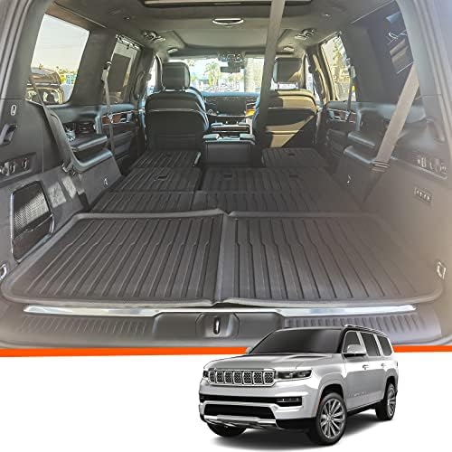 Caresa Carga traseira da tampa traseira Protetor de encosta para Jeep Grand Wagoneer Acessórios 2022 2023 com Velcro Split