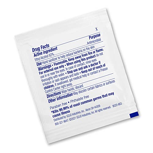 Purell Hand Sanitizante Wipes Alcohol Fórmula, Fragrância Free, 1000 pacotes de lençóis higienizados para manutenção de
