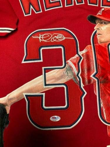 JERED WEAVER ASSINADOS ANGLOS PINTADOS DE MANTA ALL -Star Jersey de beisebol Base PSA - Jerseys de MLB autografadas