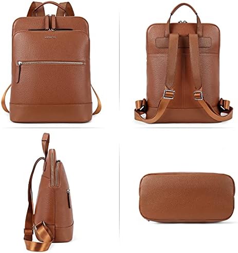 Purse de mochila de laptop de Bostanten para mulheres Backpack de couro genuíno Backpack Saco de viagem e carteira feminina