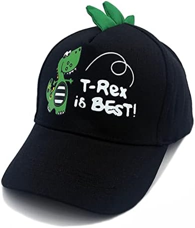 Kids 3D Dinosaur Baseball Cap T-Rex Trucker Hat for Baby Garotos Captoon Cutodulon Cotton Cap, 2-5 anos