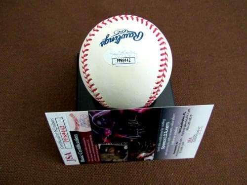 John Sterling Yankees Sportscaster assinado Auto 2009 OML Baseball JSA - Bolalls autografados