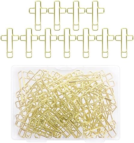 60 pcs clipes de papel cruzado clipes de papel de ouro clipes de papel cross cross dourninging paper pinças de estudo