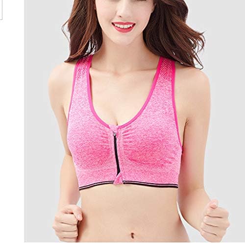 Mulheres Zip Front Sports Bra sem fio pós -cirurgia Bra de yoga ativo Sport Yoga Bra