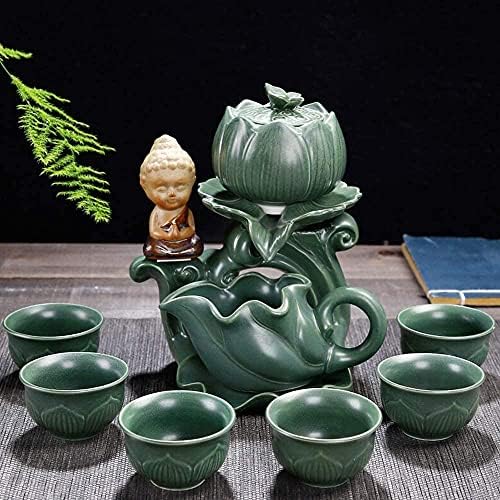 Lianxiao-Conjunto de chá de chá semi-automático Cerâmica Porcelana Kung Fu para Conjuntos de Tea Cerâmica de 6 pessoas