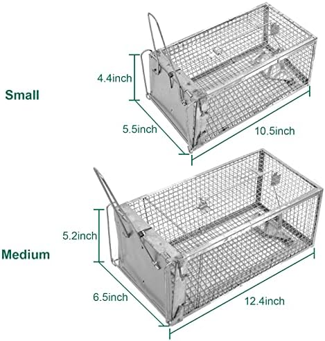 Armadilha de ratos de 2 pacote szhlux, armadilhas de mouse humano funcionam para hamsters de camundongos de bicicleta de bicicleta