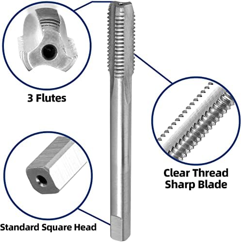 Burkit 2pcs 5/16 -20 UN Threads Tap Mão direita, HSS 5/16 x 20 UN MACHINE ATRIPUTADOR