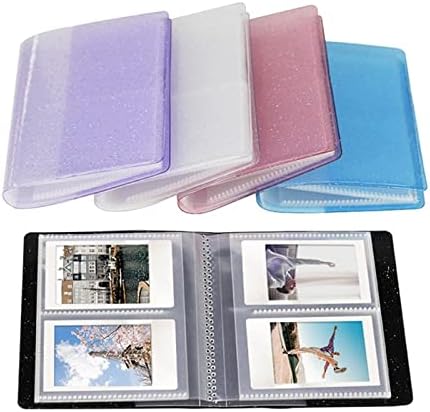 Eyhlkm 64 bolsos de 3 polegadas Álbum de fotografia de 3 polegadas Mini Organizador de armazenamento de casos instantâneos de imagem