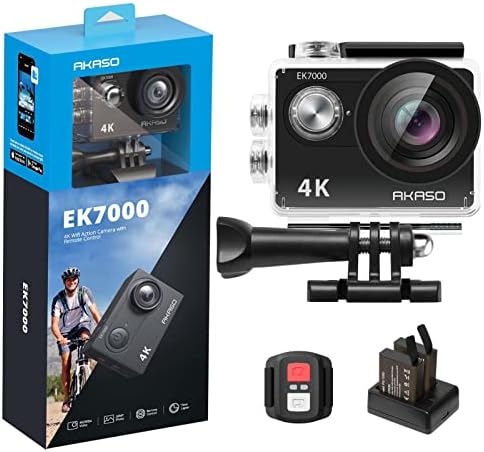 Câmera de ação Akaso Ek7000 com kit de bungee