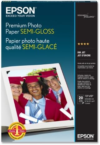 Epson Premium Photo Paper Semi-Gloss, branco