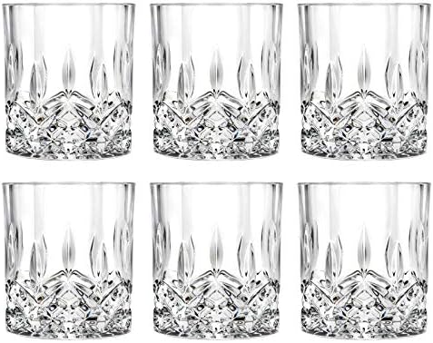 Tumbler Glass - Double Old Modyed - Conjunto de 6 copos - Tumblers de DOF projetados - para uísque - Bourbon - Water - Beverage - Bebchings - 12 oz. - Cristal de vidro - feito na Europa por Barski