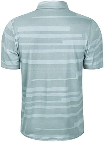 Camisas de pólo para homens seco de manga curta de manga curta hidratar camiseta de tênis de golfe de colarinho