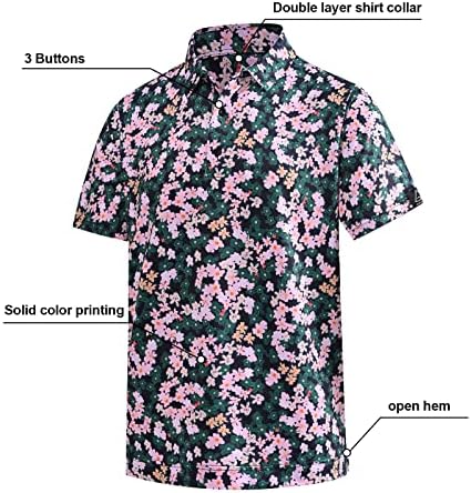 Deolax Mens Golf Camisa Desempenho de umidade Wicking Dry Fit Polo Camisetas para homens Camisas de pólo respiráveis ​​suaves